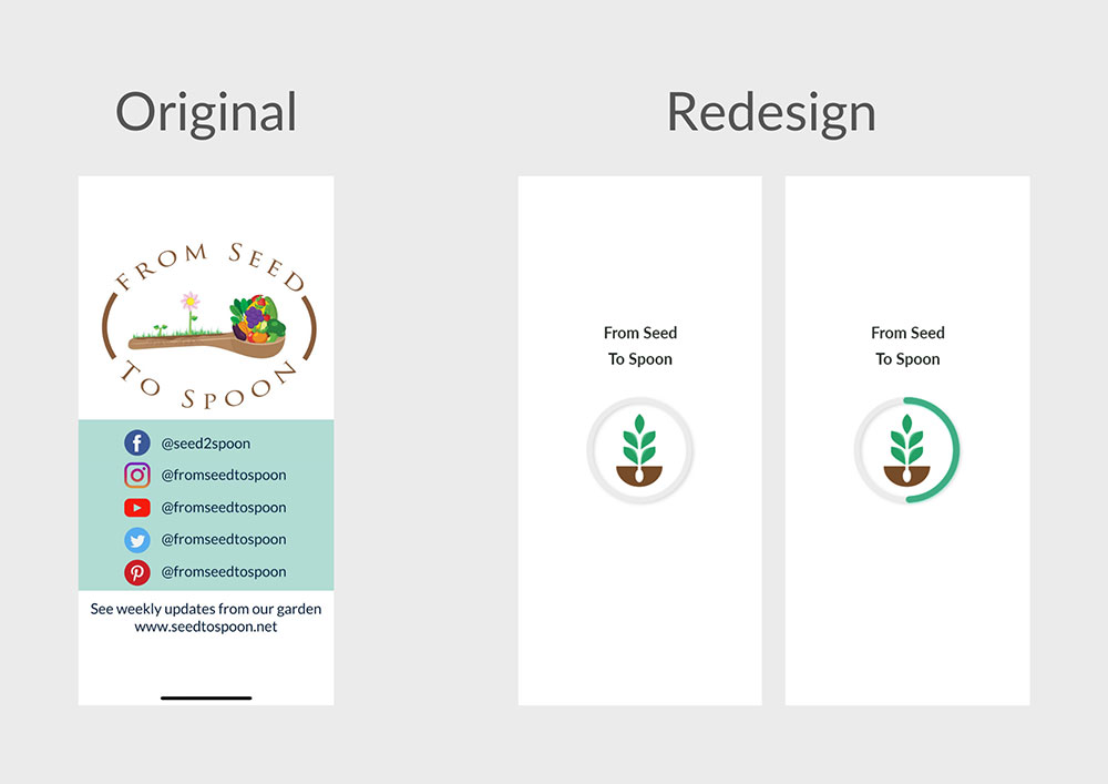 Loading Page Original vs Redesigner
